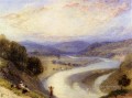 Melrose Abbey From The Banks Of The Tweed scenery Victorian Myles Birket Foster Landscapes stream